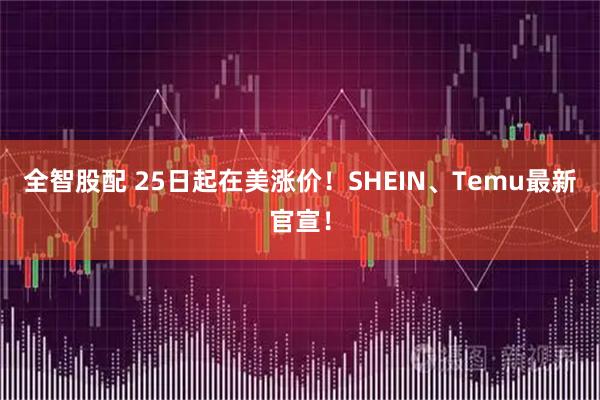 全智股配 25日起在美涨价!SHEIN、Temu最新官宣!